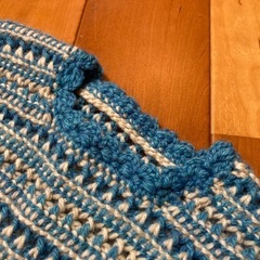 キッズ用ベスト　手編み　魔法の1本針の画像