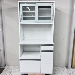  20189  2枚ガラス扉 キッチンボード 幅88.5cm マルコ木工   ◆大阪市内・東大阪市他 6,000円以上ご購入で無料配達いたします！◆ ※京都・高槻・枚方方面◆神戸・西宮・尼崎方面◆生駒方面、大阪南部方面　それぞれ条件付き無料配送あり！            