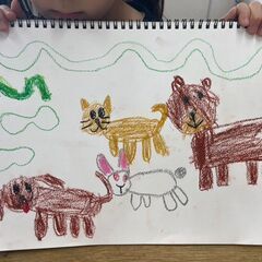 【アトリエべる国立駅前教室】色々な感触⚡️🌬️を🖼️に描こう💫の画像