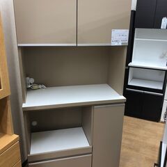 ★ジモティ割あり★  食器棚 ベージュ　 W89×D45×H18...