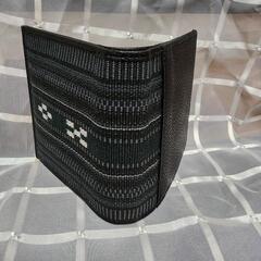 ミンサー柄の財布(黒)の画像