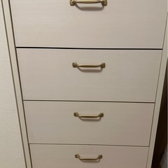 【引き取り限定】かわいい白のタンス