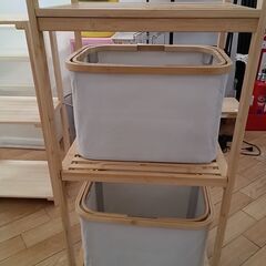 ★ジモティ割あり★ ニトリ ランドリーバンブーシェルフ ナチュラ...