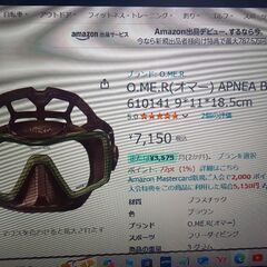OMER　オマー　　ダイビングマスク　中古美品　スピアフィッシング　魚突きの画像