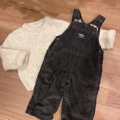 【S】大人気！Oshkoshサロペット&zaraニット70-80