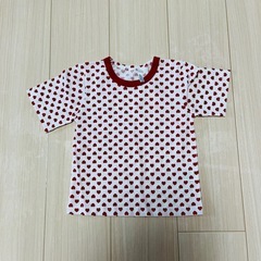【新品】女児 女の子 半袖 パジャマ 子供用パジャマ ハート柄 3点100の画像