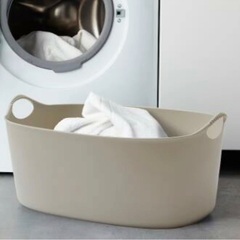 【お値下げしました(最終)】IKEA ランドリーバスケット (ベージュ)【10月30日まで】の画像