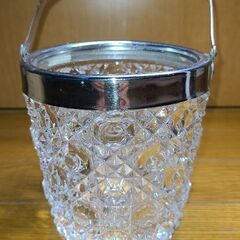 ガラス製アイスペール(氷入れ)　トング付き