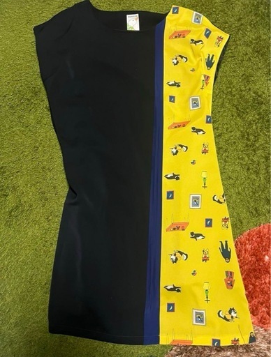 マンナイン mannine ワンピース ドレス 猫柄 犬柄