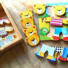 木製パズル　くまさん　知育玩具　海外製品の画像