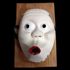 (中古)ひょっとこお面 壁掛け