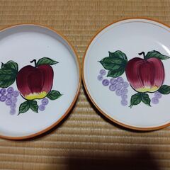 [未使用] 陶器皿　盛り皿  2枚セット 径約24cm　