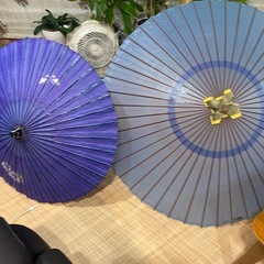 和傘　絹張傘　羽二重傘　2本組の画像