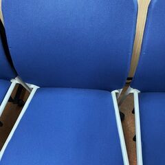 3脚セット　キャスター脚　布張り ビジネスチェア　デスクチェア　事務椅子　所 事業所 多目的の画像