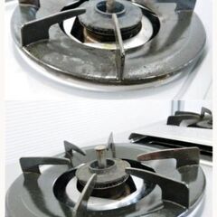 パロマ 2009年製　ガステーブル　PA-68F-1R　LPガス用　ガスコンロ　2口　右強火　SIセンサー　調理器具　Palomaの画像