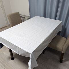 【11月中旬まで】伸長式ダイニングテーブル　椅子2脚の画像