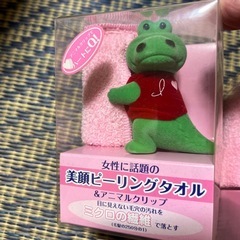 美顔ピーリングタオルとコンチョ付ヘアゴムの画像
