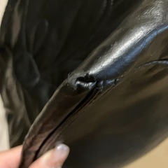 黒×リボン×ビジュー付きかわいいマットなトートバッグの画像