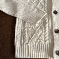 メンズ白のカーディガン　Lサイズ　usedの画像