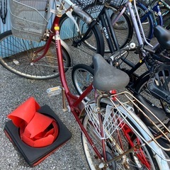 難あり　自転車　赤