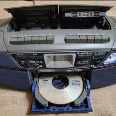 【中古】パナソニックRX-DT35⭐ダブルカセットCDプレイヤー...