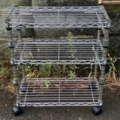 スチールシェルフ　銀ラック