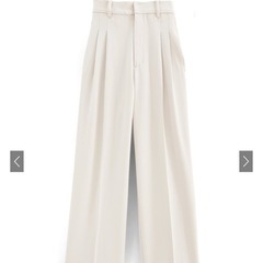 【終了】ワイドタックパンツ オフホワイト 新品 未使用