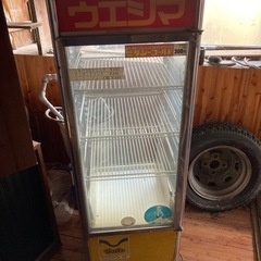 ウエシマ レトロ 冷蔵庫 ショーケース ガラスの画像