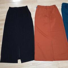 (f)新品未使用　Lサイズ　スカート　３点セット　秋物　の画像