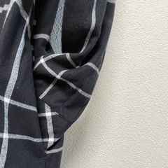 【美品】AZUL by moussy/ロングシャツS(黒チェック)の画像