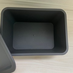 【交渉中】収納ケース　2個セット　蓋つき　黒　収納ボックスの画像