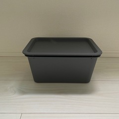 【交渉中】収納ケース　2個セット　蓋つき　黒　収納ボックスの画像
