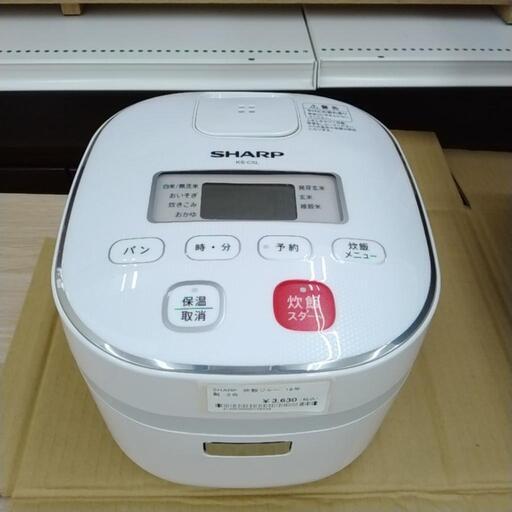 SHARP 炊飯器 18年製 3合炊き TJ8102