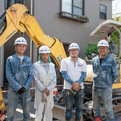 現場作業員　水道工事の画像