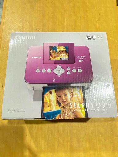 【未使用】Canon キャノン CELPHY CP910 セルフィー ピンク 本体＋プリント紙 L版108枚セット コンパクトフォトプリンター