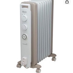 デロンギ(DeLonghi)ヴェルティカルド オイルヒーター [8~10畳用] ゼロ風暖房 カモミールホワイト RHJ21F0812-WHの画像