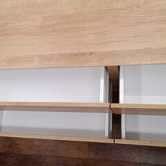 ★ジモティ割あり★  チェスト ベージュ H92×D42×W119 クリーニング済み MT2752の画像