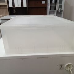 ★ジモティ割あり★  衣装ｹｰｽ ホワイト×クリア H18×D55×W44 クリーニング済み MT2756の画像