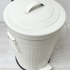 Y②【中古品】ゴミ箱 ふた付き 5L ダストボックス 丸型 ペダ...