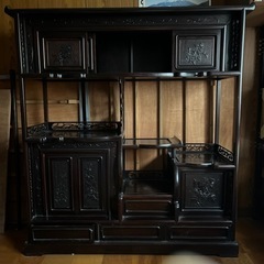 美品　黒檀　飾り棚　和　床の間　インテリア　家具　和モダン　インテリア【取りに来ていただける方限定】の画像