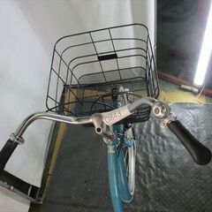 Ｄ843　★限定特価　整備済み★アサヒ　ＣＡＲＧ★ 中古自転車 【　26インチ　ターコイズブルーかご大 】 の画像
