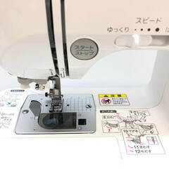ss6890　ブラザー 電子ミシン ELU5813 ホワイト×ピンク 取扱説明書付 brother 家庭用ミシン コンパクト 軽量 白 電動ミシン 裁縫 縫物 ハンドメイド 手芸 ミシン 中古の画像