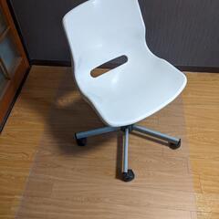 【一部割れあり】デザインチェア×透明マットセット　テレワークに最適！おうちカフェにもの画像