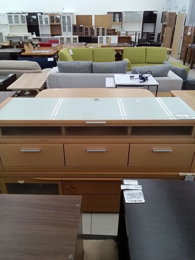 ★ジモティ割あり★ ㈲カキウチ家具 TV台 ナチュラルブラウン H44.5×D44.5×W150.5 クリーニング済み HJ4806