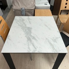 大理石ダイニングテーブル 3点セット 大阪市近郊配送無料✨