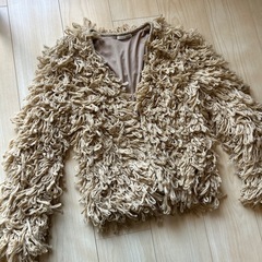 RESEXXY ループ編みニットジャケット キャメルの画像