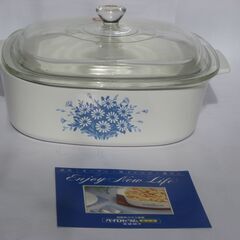 耐熱ガラス調理鍋　岩城硝子　21.5cm角　新品の画像