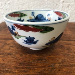 源右衛門　
飯椀　染錦山水絵の画像