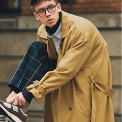 エマクローズ　トレンチコート　ベージュ　ロングコート　ミリタリーの画像