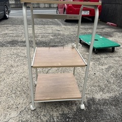 山善　レンジ台　キャスター付き